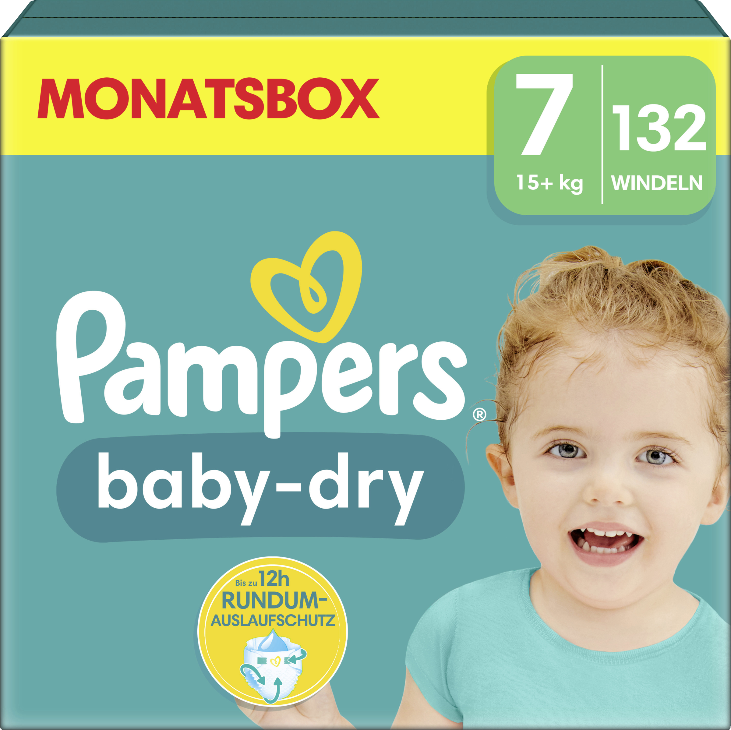 Pampers Baby Dry bleer str.7 (15+kg) månedskasse Køb online | rossmann.dk