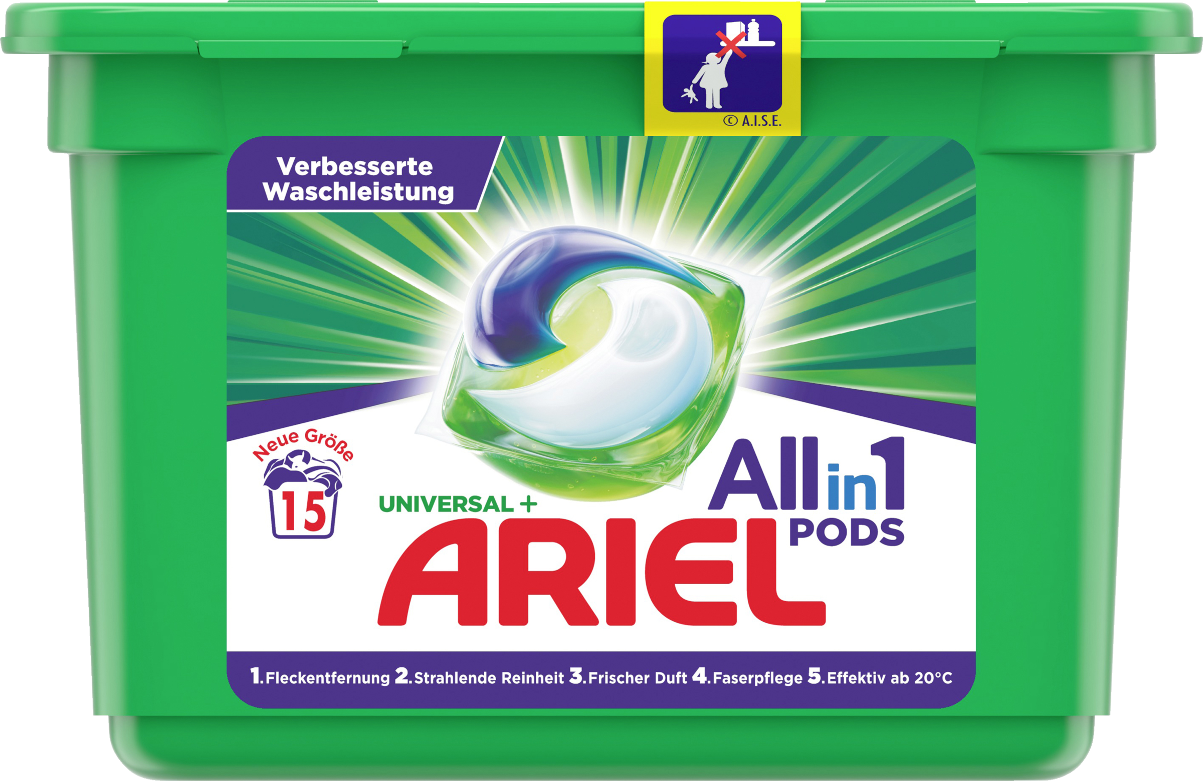 Ariel All-in-1 PODS Universal+ vaskemiddel 15 WL køb ind på nettet |  rossmann.dk